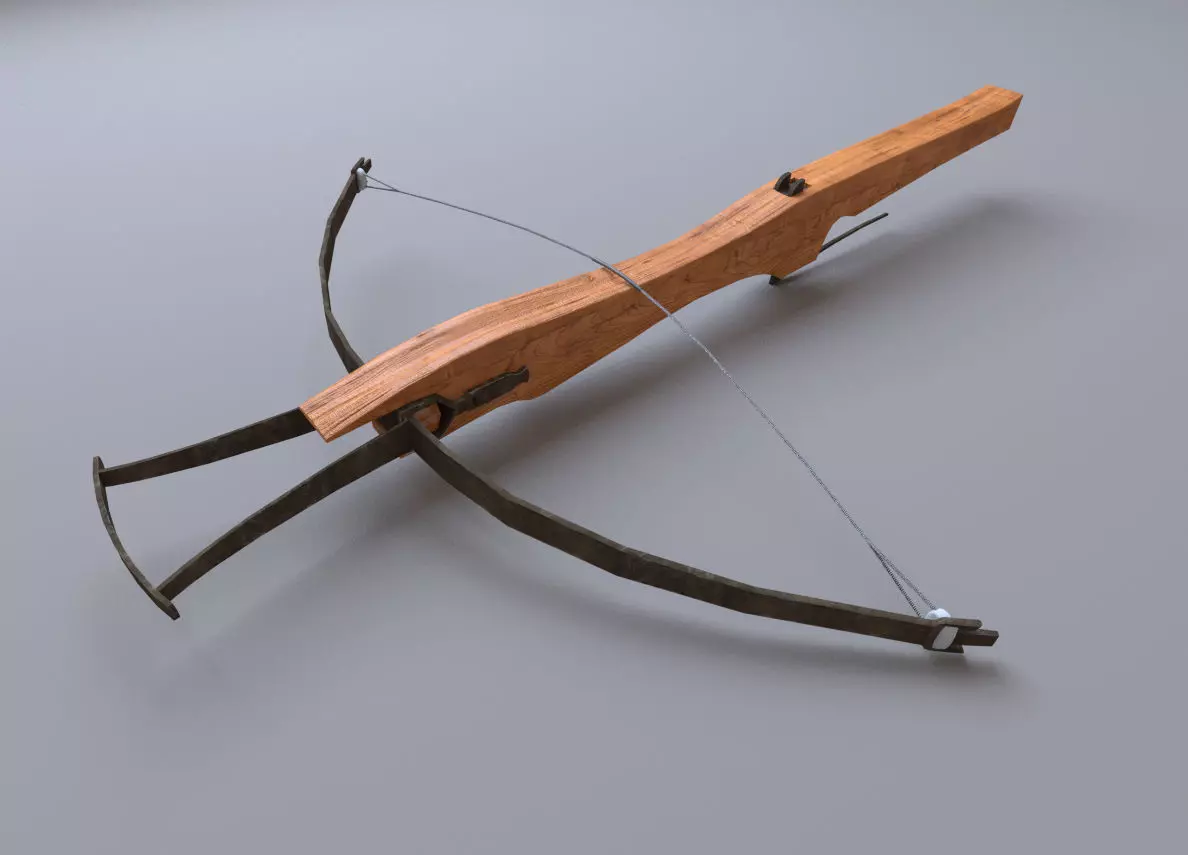medieval crossbow 3D model_0