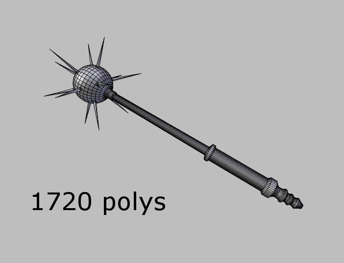 medieval mace 3D model_5
