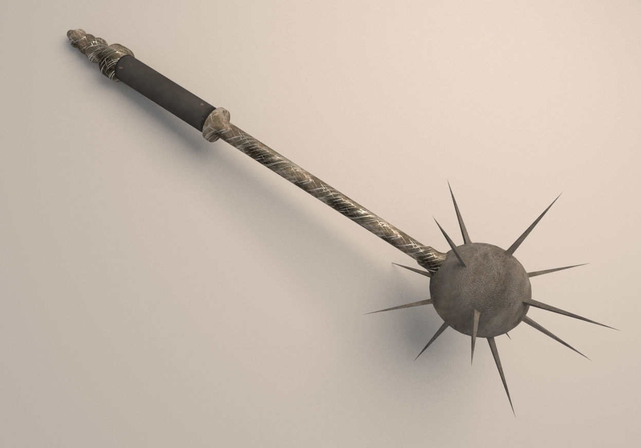 medieval mace 3D model_1