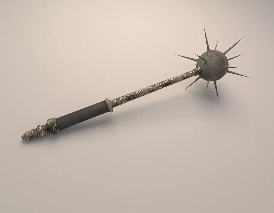 medieval mace 3D model_0