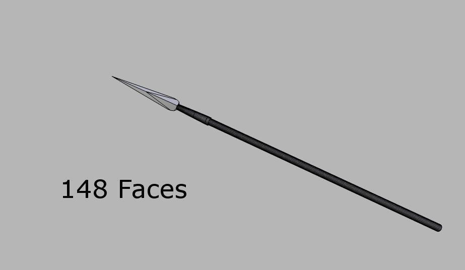 medieval spear 3D model_4