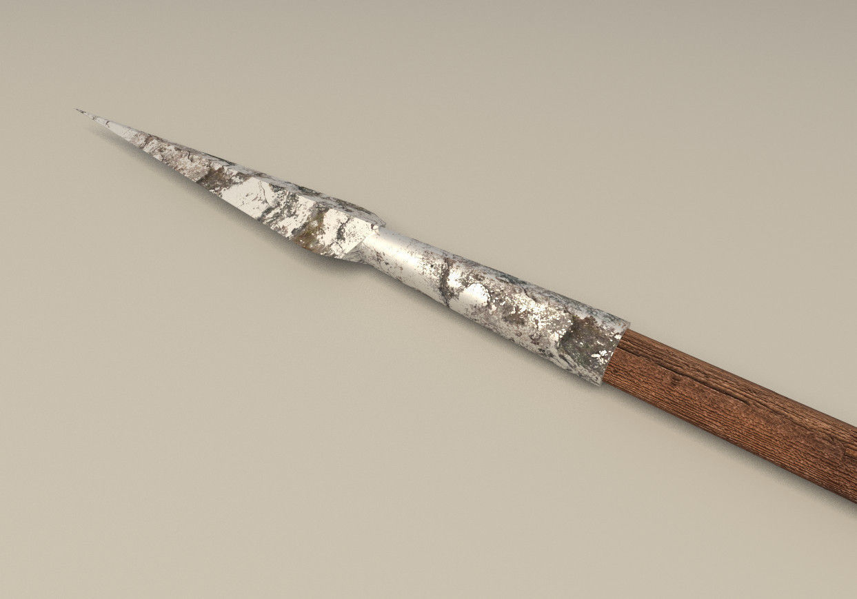 medieval spear 3D model_1