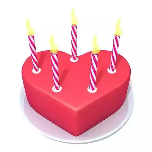 Valentine Cake 3D model