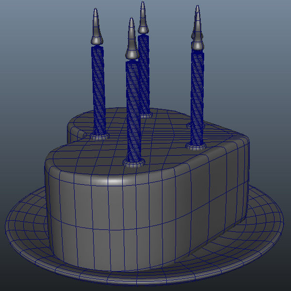 Valentine Cake 3D model_3