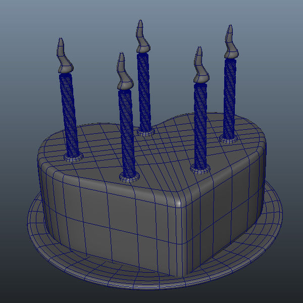 Valentine Cake 3D model_1