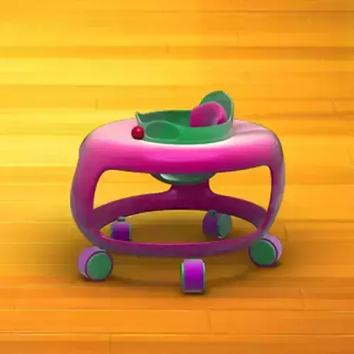 Baby Walker Cartoon 02 Low-poly 3D model