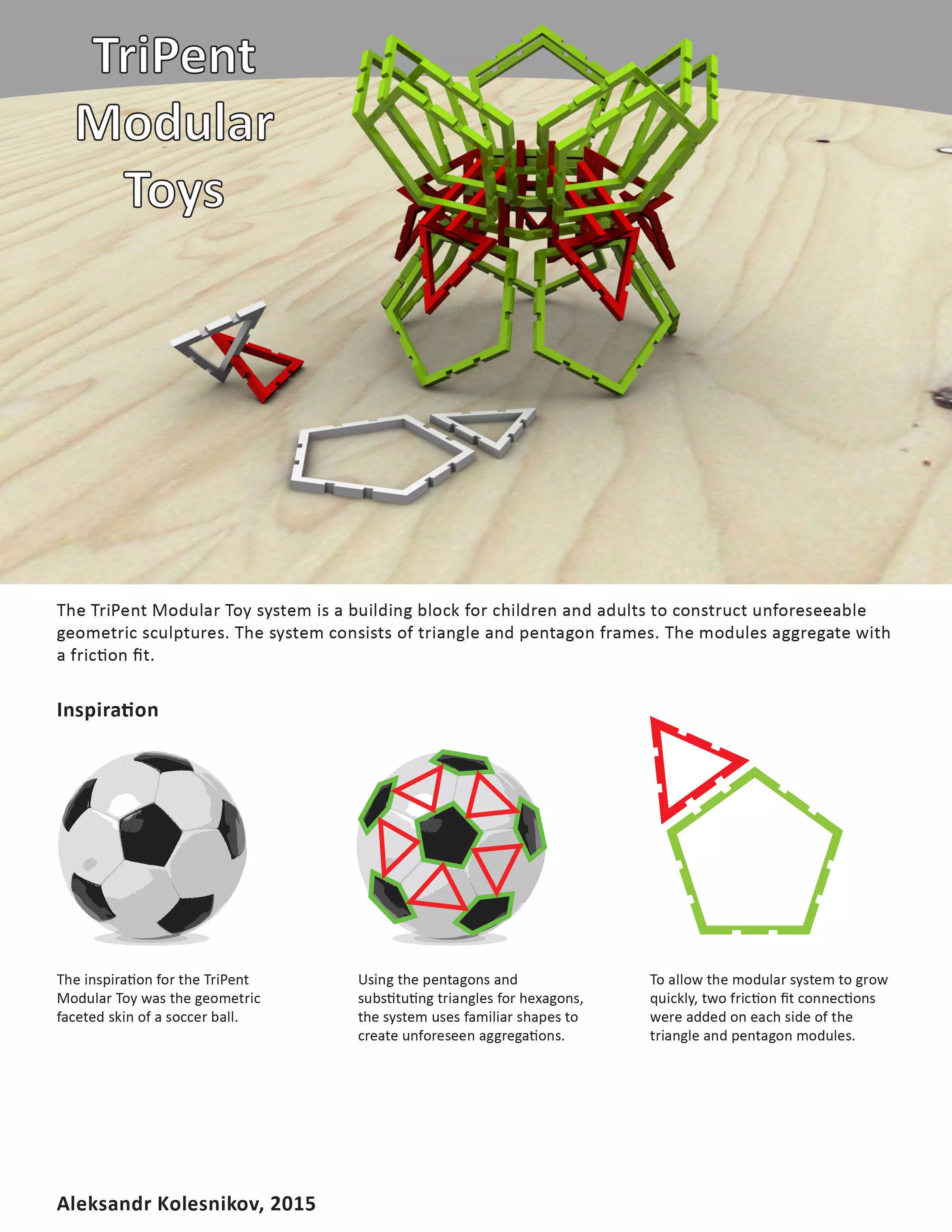 TriPent Modular Toy Free 3D print model_0