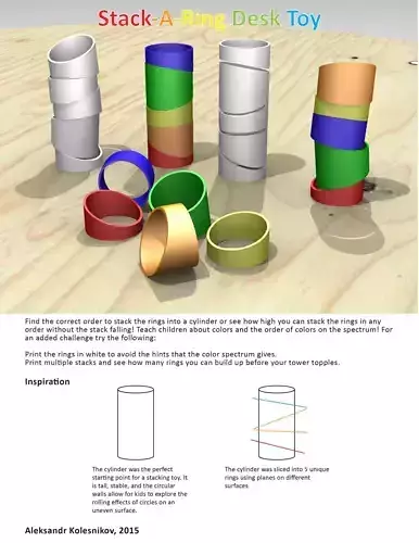 Stack-A-Ring Toy Free 3D print model