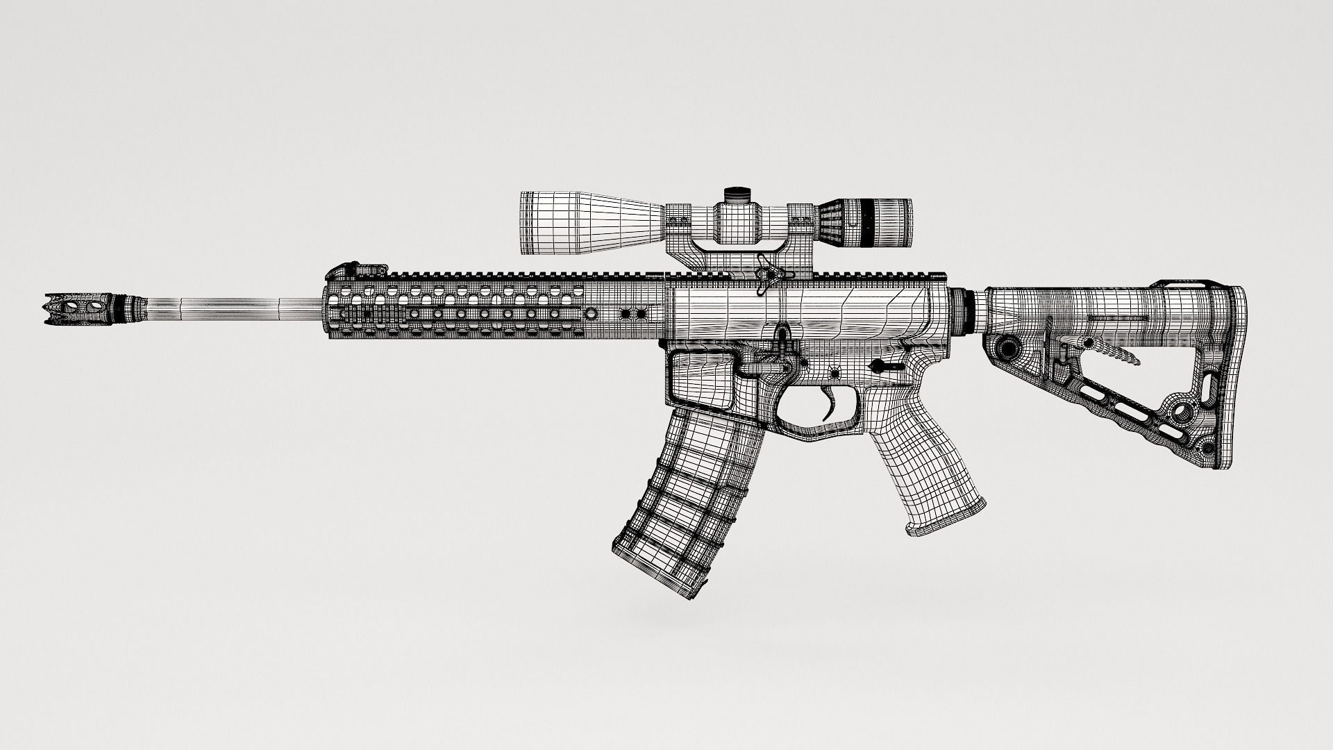 Wilson Combat Recon Tactical 3D model_7