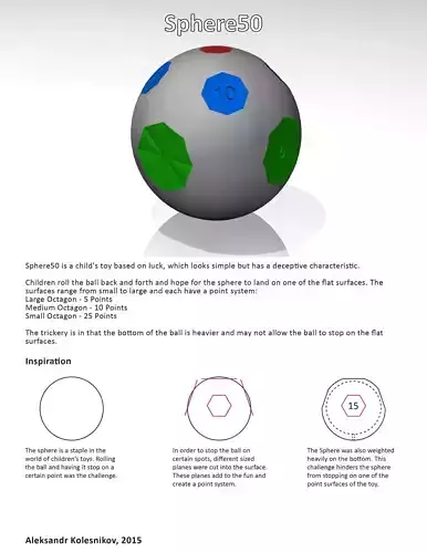 Sphere50 Ball Free 3D print model