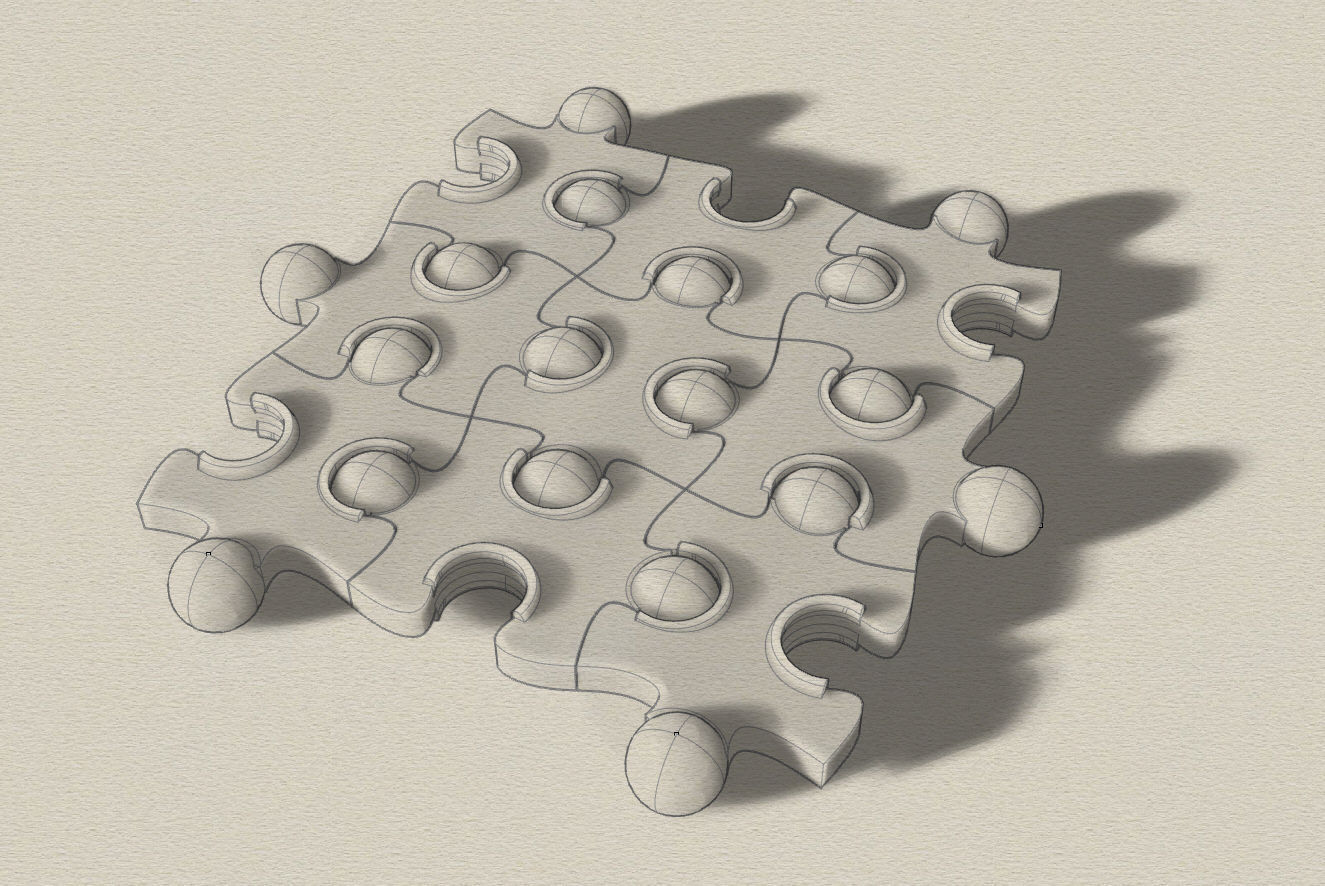 Wave Jigsaw Puzzle Free 3D print model_1