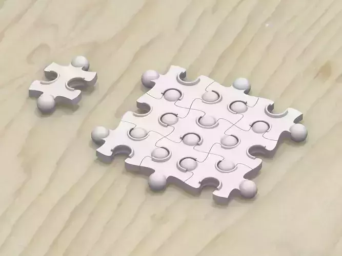 Wave Jigsaw Puzzle Free 3D print model