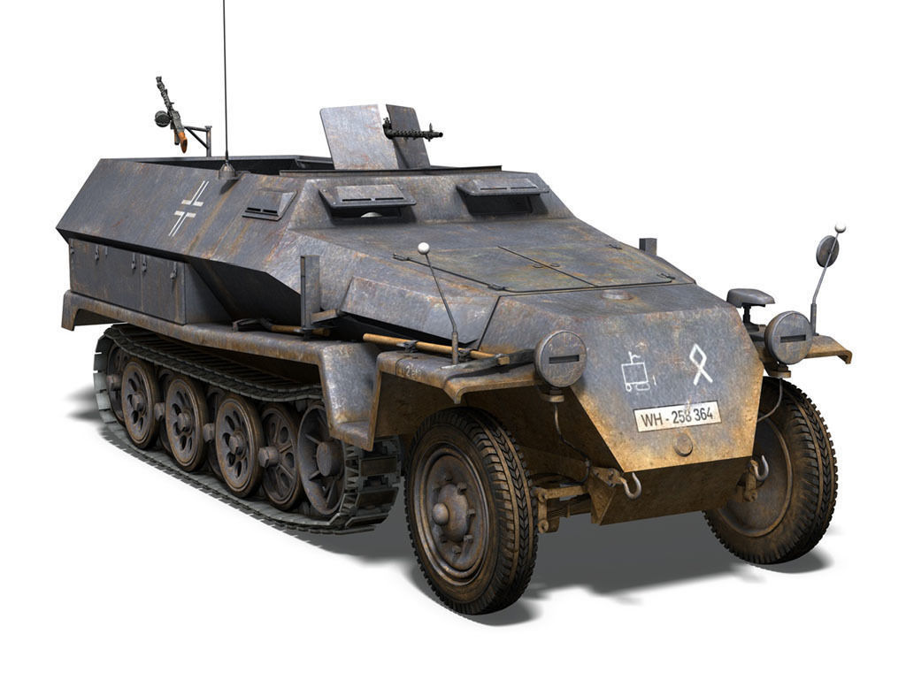 SD KFZ 251 1 - Ausf C - Half-track - 14PD 3D model_10