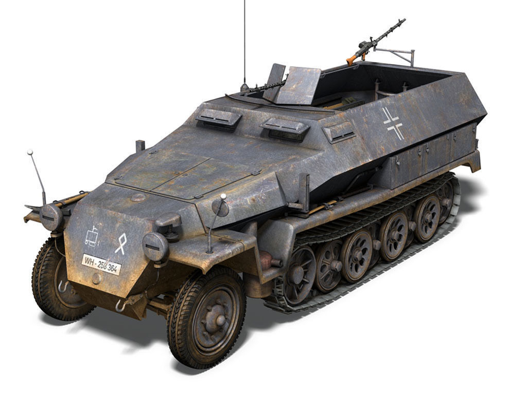 SD KFZ 251 1 - Ausf C - Half-track - 14PD 3D model_1