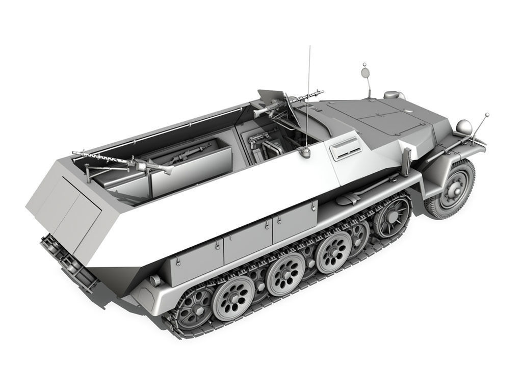 SD KFZ 251 1 - Ausf C - Half-track - 14PD 3D model_14