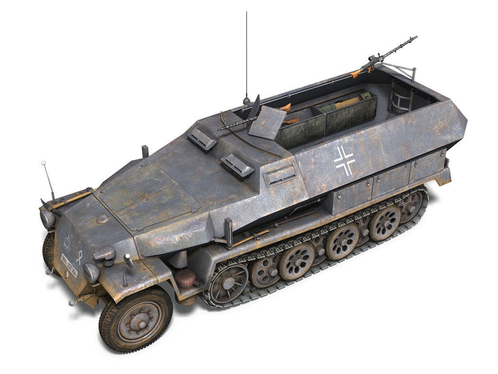 SD KFZ 251 1 - Ausf C - Half-track - 14PD 3D model_3