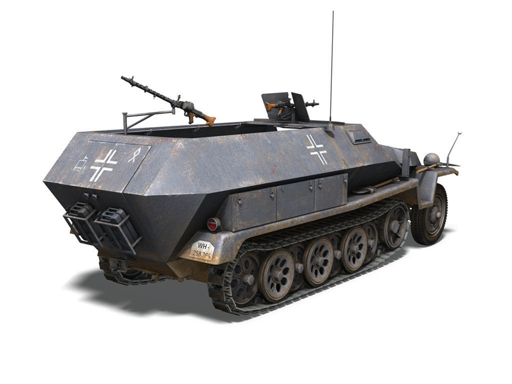 SD KFZ 251 1 - Ausf C - Half-track - 14PD 3D model_7