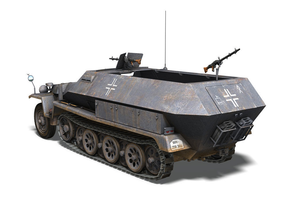 SD KFZ 251 1 - Ausf C - Half-track - 14PD 3D model_5