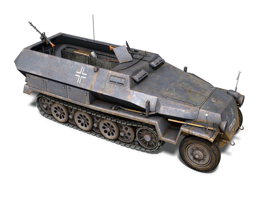 SD KFZ 251 1 - Ausf C - Half-track - 14PD 3D model_9