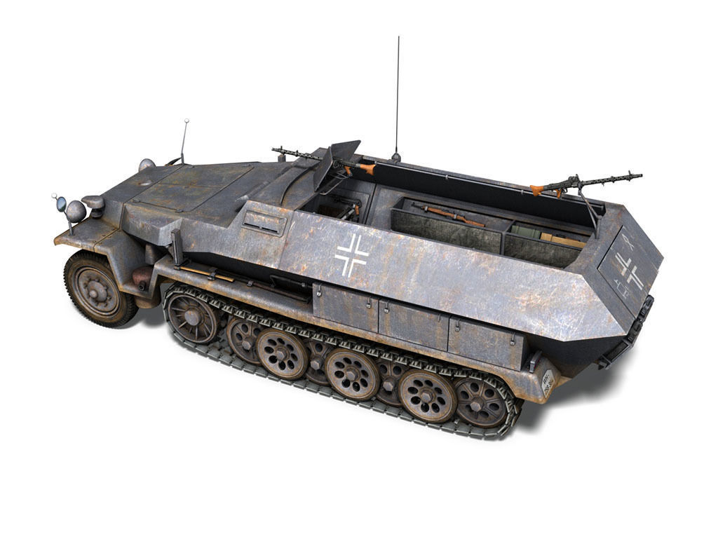 SD KFZ 251 1 - Ausf C - Half-track - 14PD 3D model_4