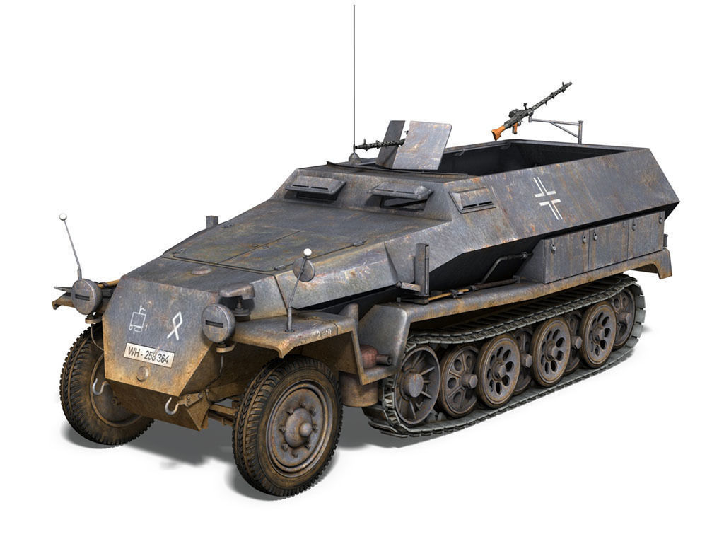 SD KFZ 251 1 - Ausf C - Half-track - 14PD 3D model_2