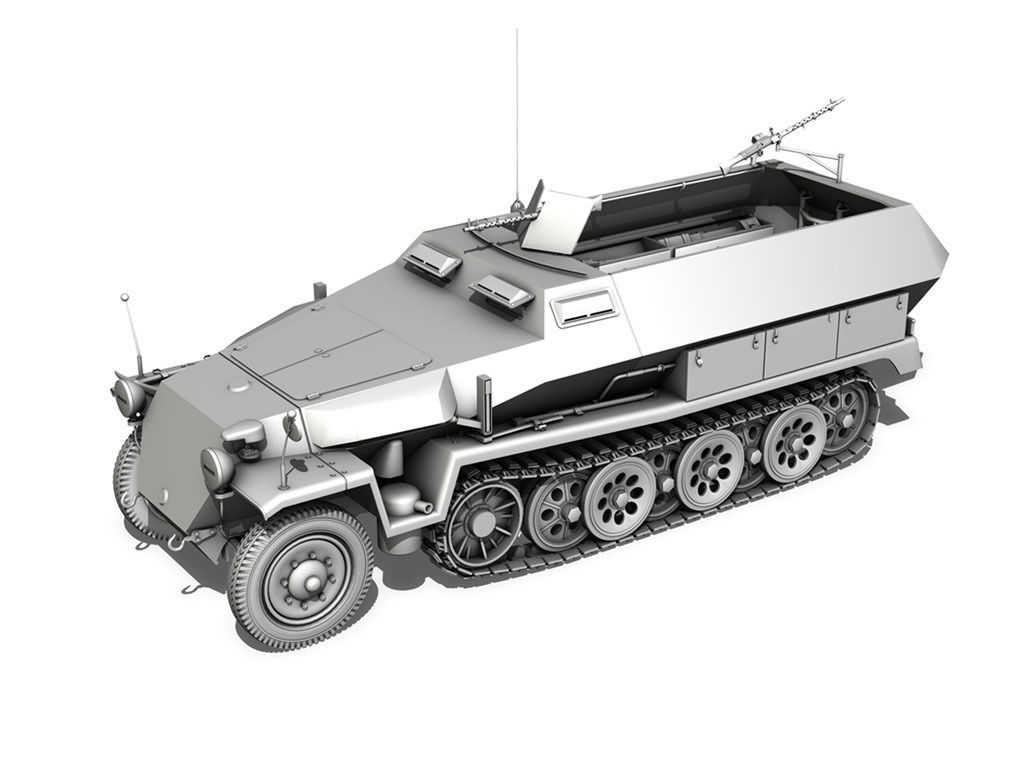 SD KFZ 251 1 - Ausf C - Half-track - 14PD 3D model_15