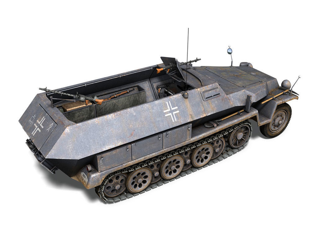 SD KFZ 251 1 - Ausf C - Half-track - 14PD 3D model_8