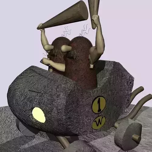 Wacky Races 3D Model Car 1 3D model