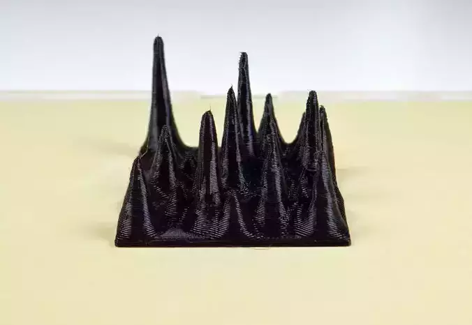 Stalagmites spikes on table Free 3D print model