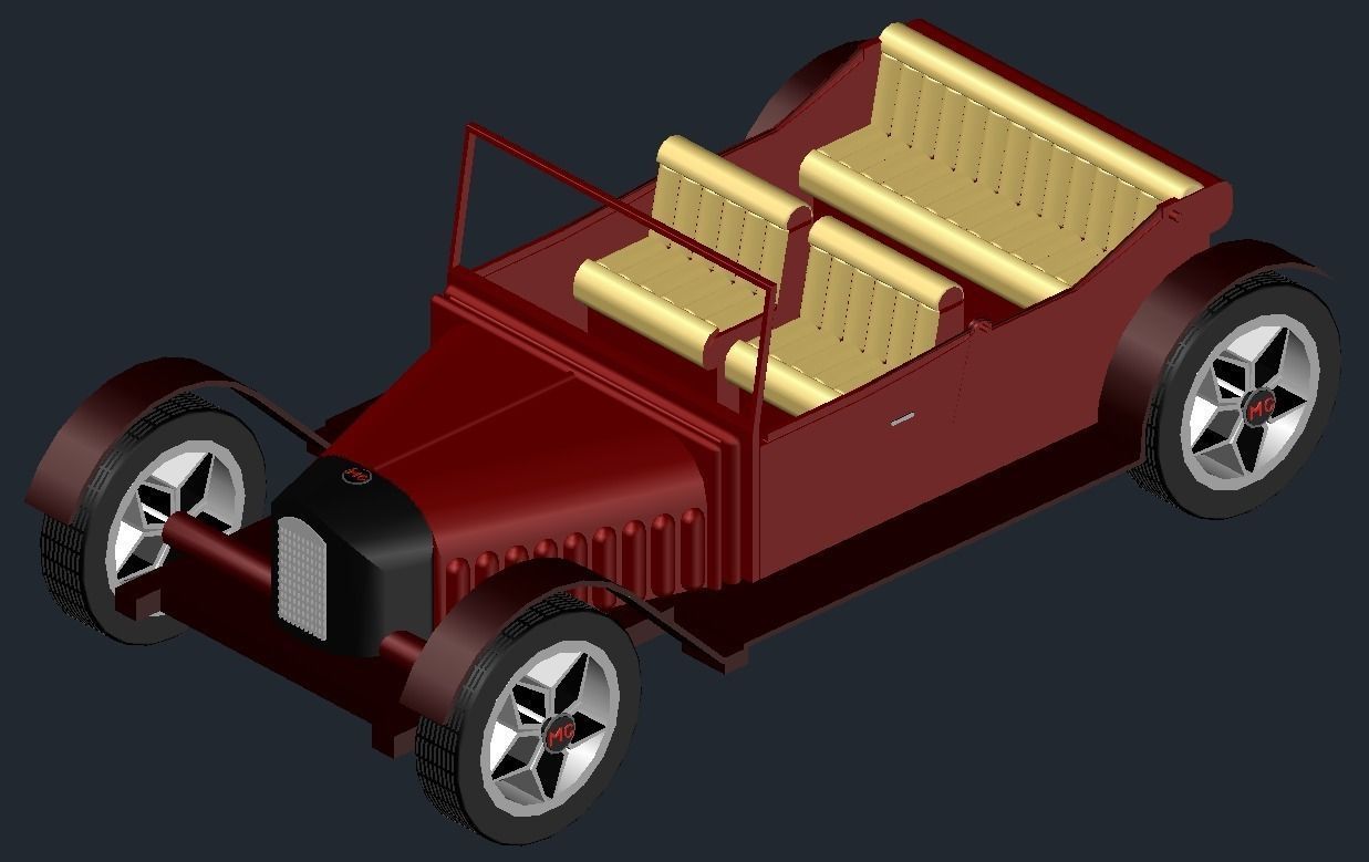 Antique Car Design Free 3D model