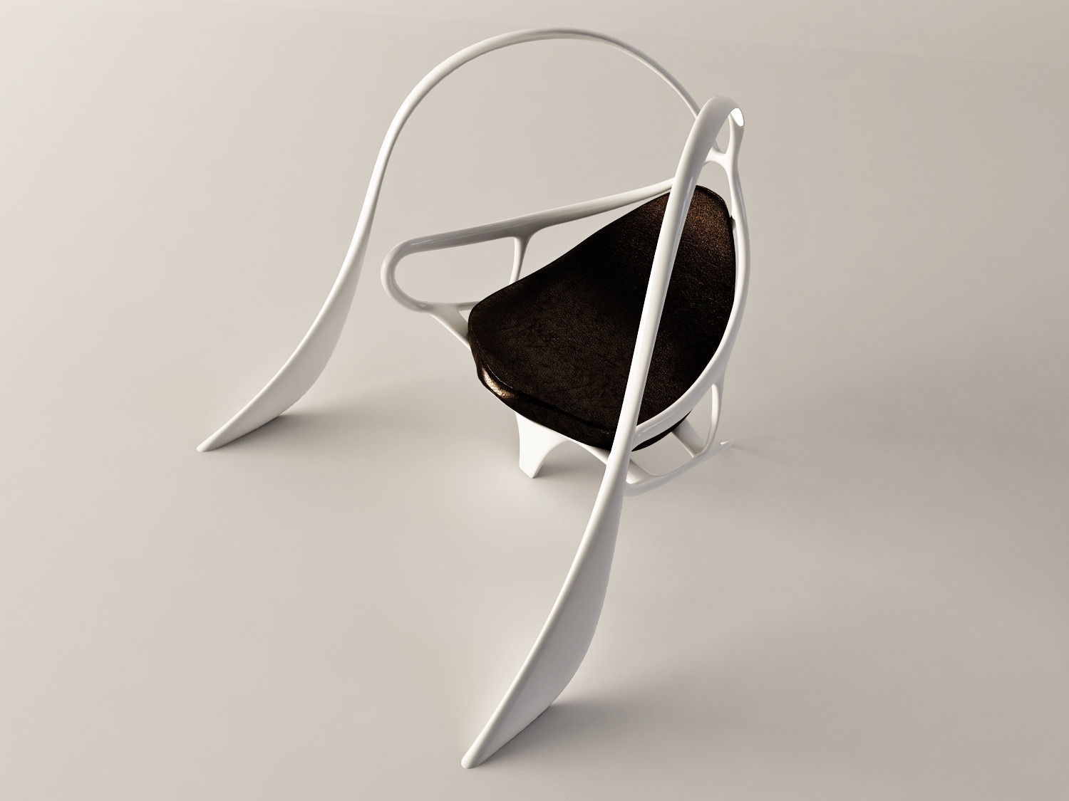 Futuristic armchair Bunny 3D model_3