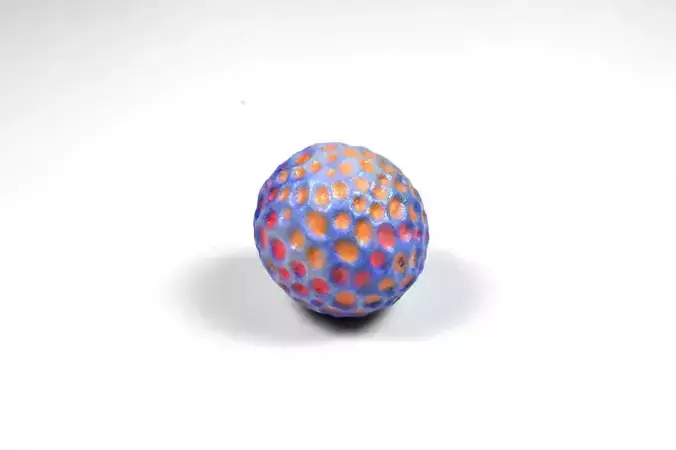 A Colourful Ball designed with 123D Sculpt Free 3D print model