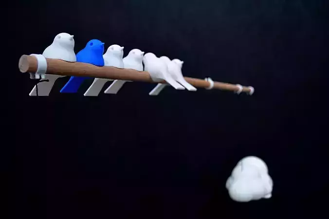 Joseph Birds Mobile by Samuel N Bernier Free 3D print model