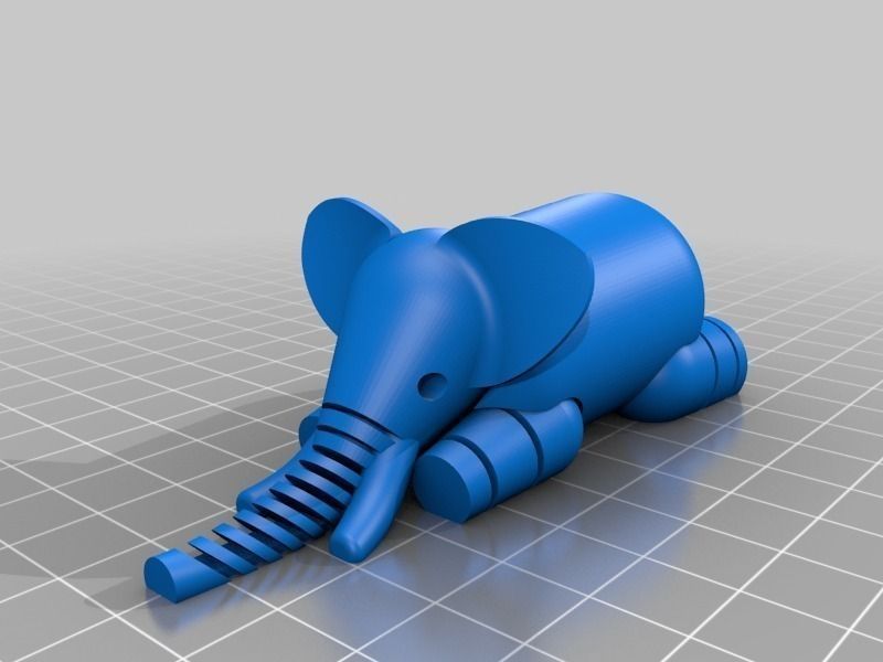 Elephant toy Free 3D print model_1