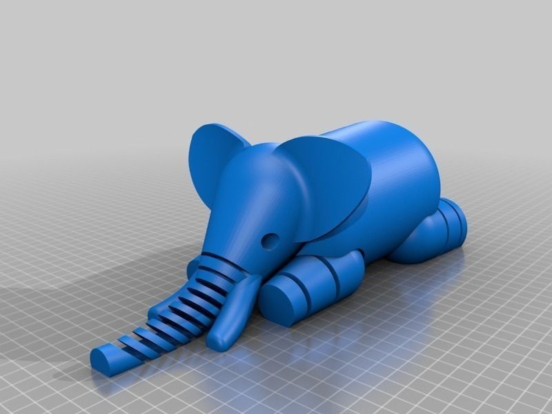 Elephant toy Free 3D print model_5