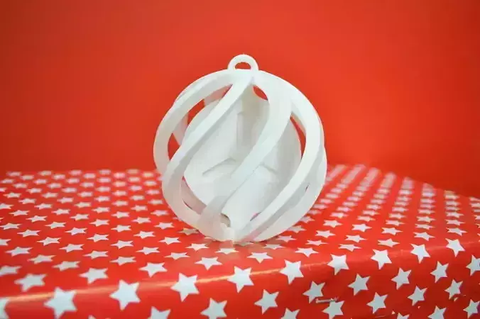 FabShop Spinning Christmas Ball Free 3D print model