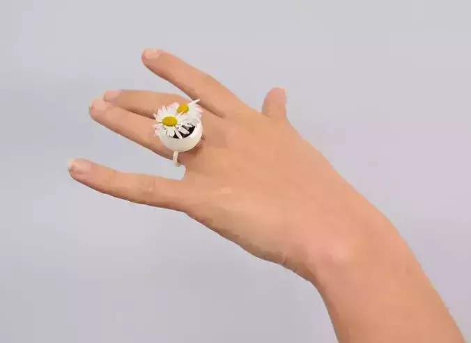 Green Pearl Ring size 5 Free 3D print model