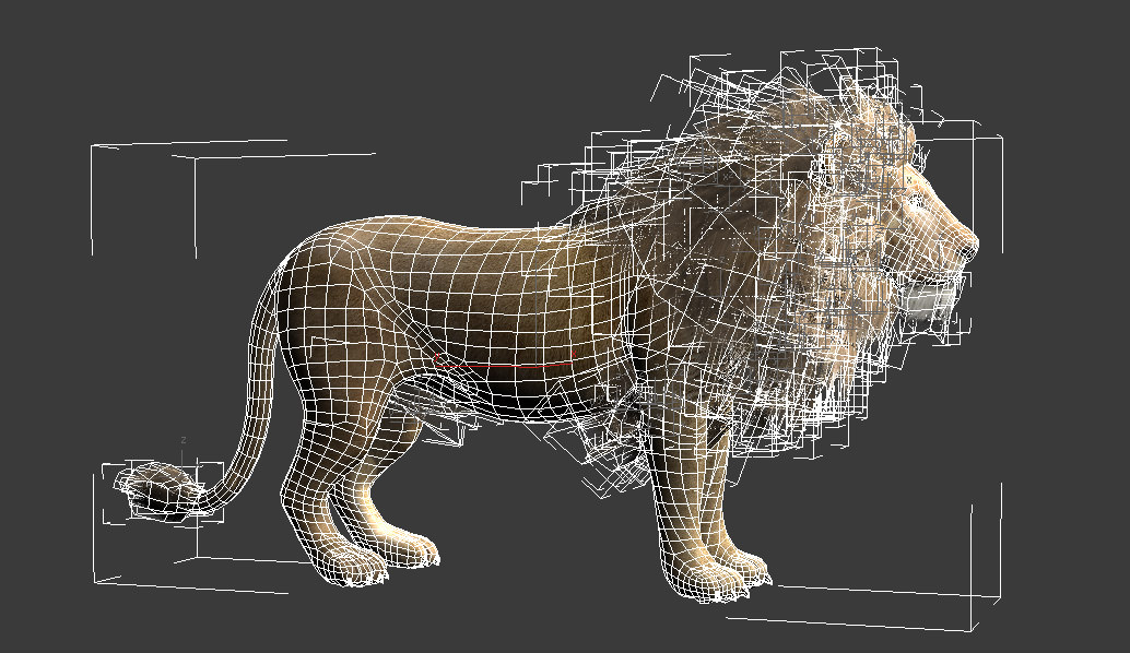 Lion realtime model Low-poly 3D model_4