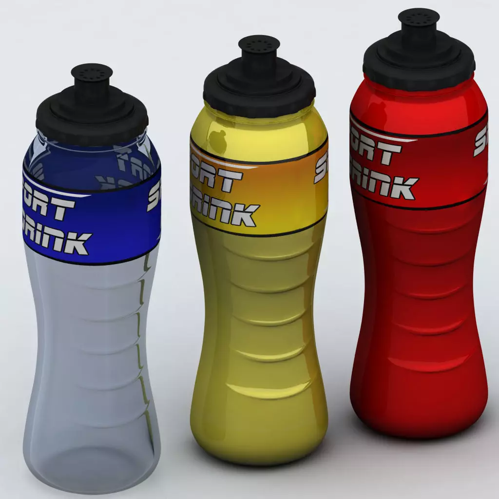 Sport bottle high detail poly 3D model