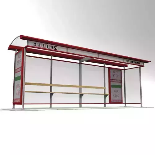 Bus stop 3D model