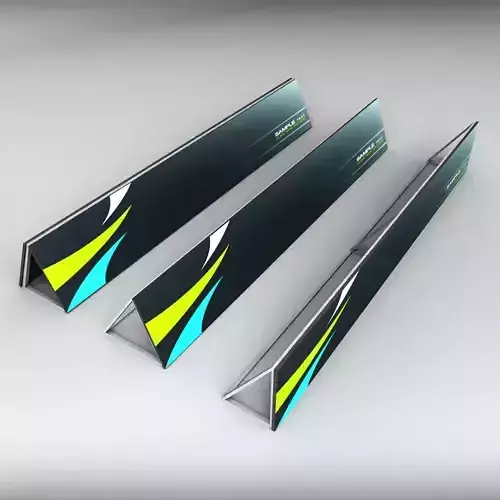 Stadium Advertising Commercial Board low poly