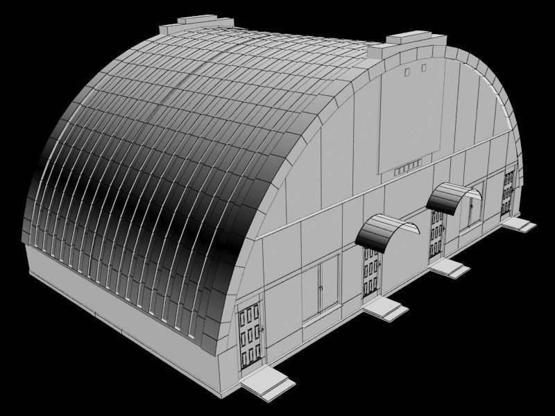 Rounded building 3D model_6