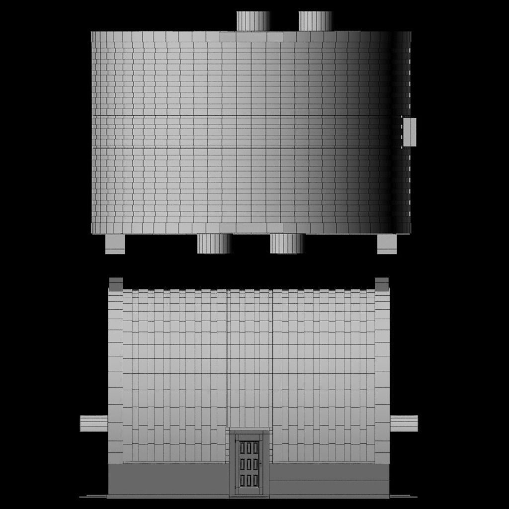 Rounded building 3D model_5