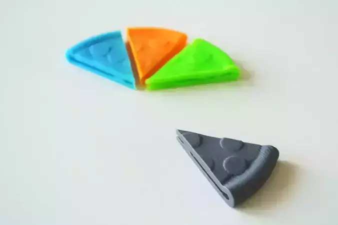 Pizza shaped money clip