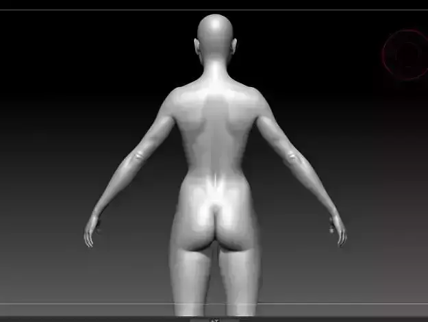 Nude Female base mesh 3D model