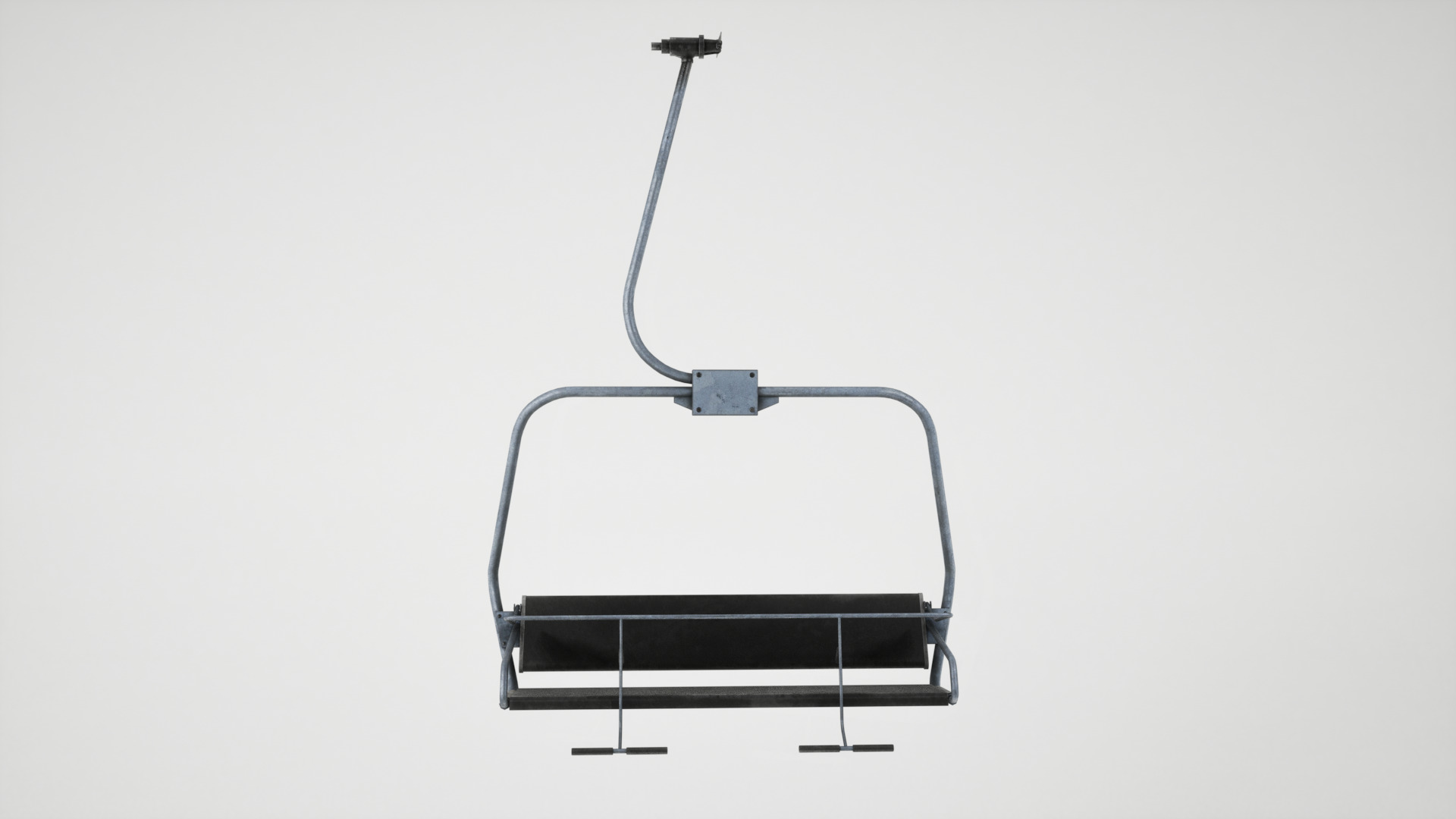 Ski lift chair Low-poly 3D model_1
