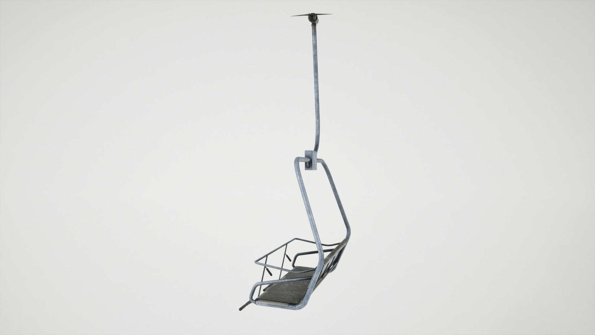 Ski lift chair Low-poly 3D model_6