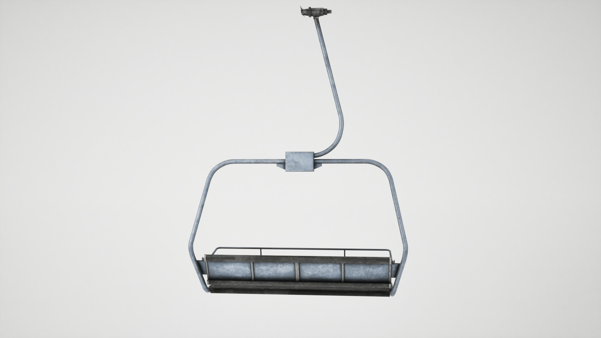 Ski lift chair Low-poly 3D model_4