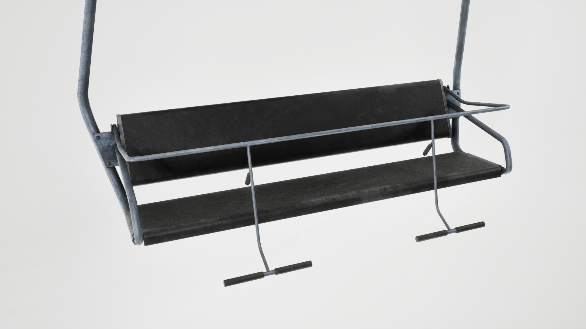 Ski lift chair Low-poly 3D model_9