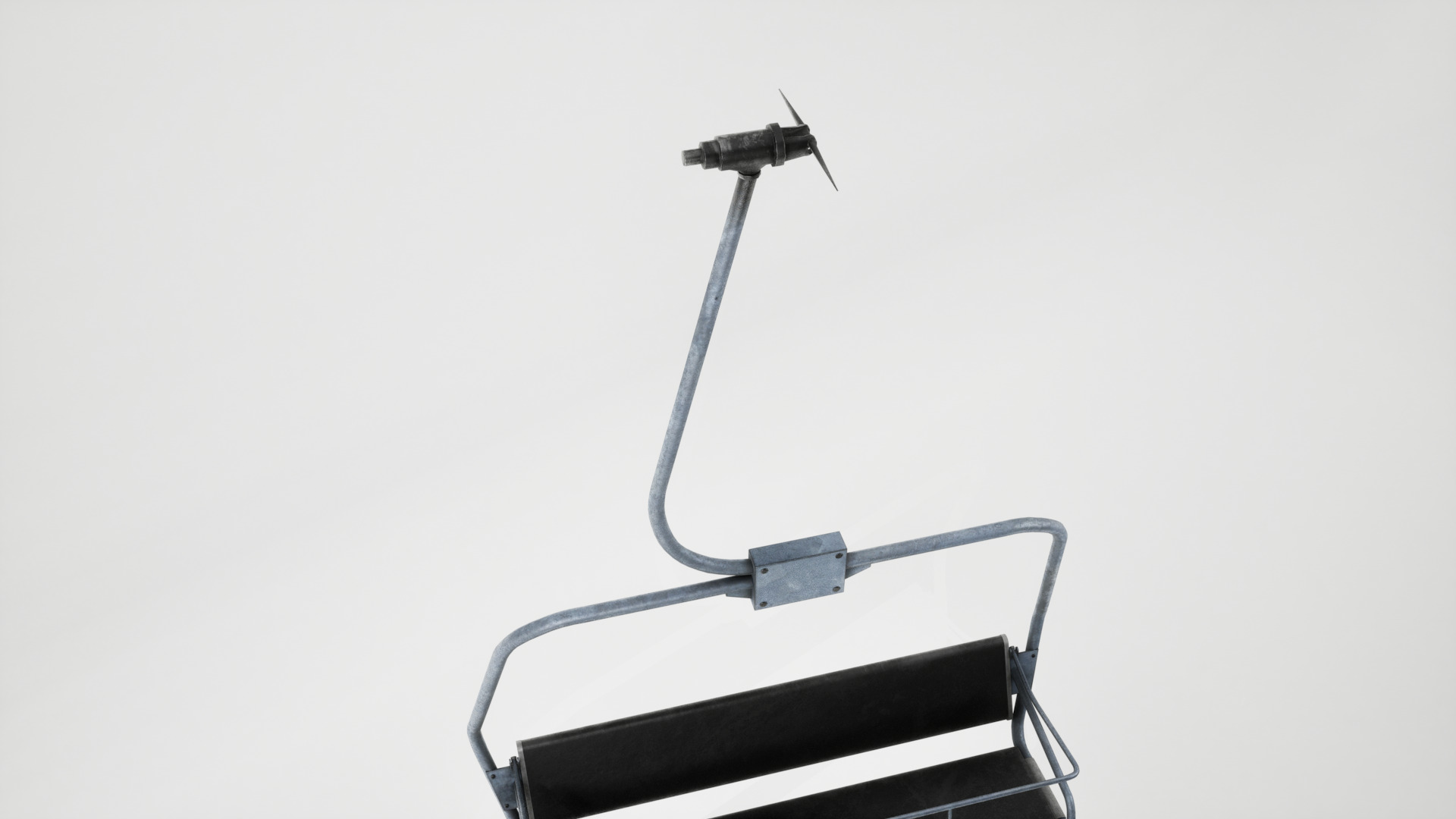 Ski lift chair Low-poly 3D model_8